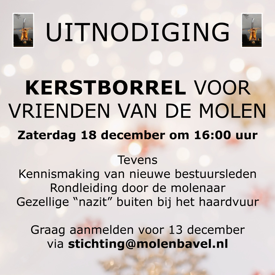 Molen Kerstborrel 18-12-2021